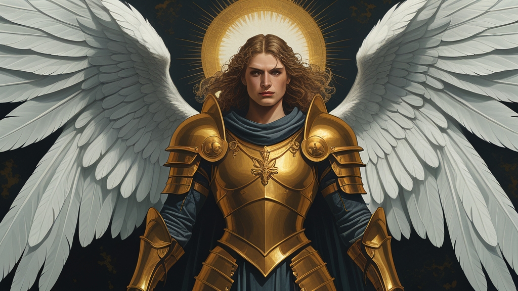 Sanguinius, angelic warrior with white wings